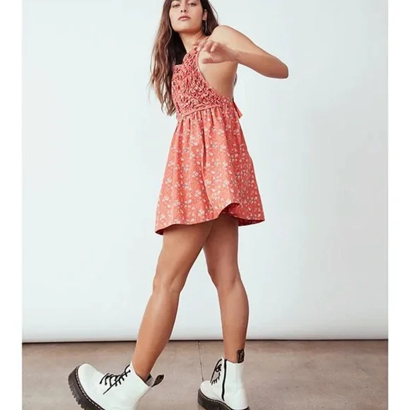 FREE PEOPLE Petunia floral A-line mini dress - Picture 3 of 4